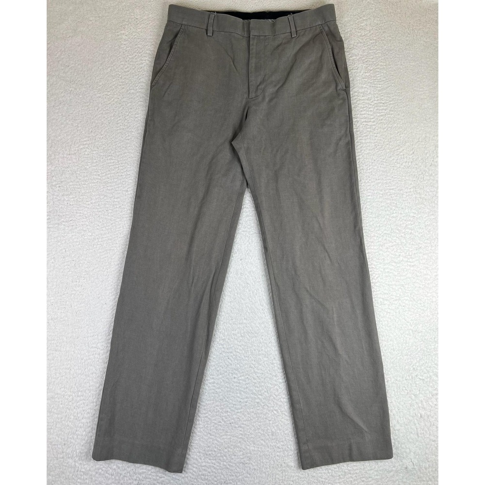 Banana‎ Republic Modern Fit Chino Pants Mens 32x34 Gray Flat Front Cotton Casual